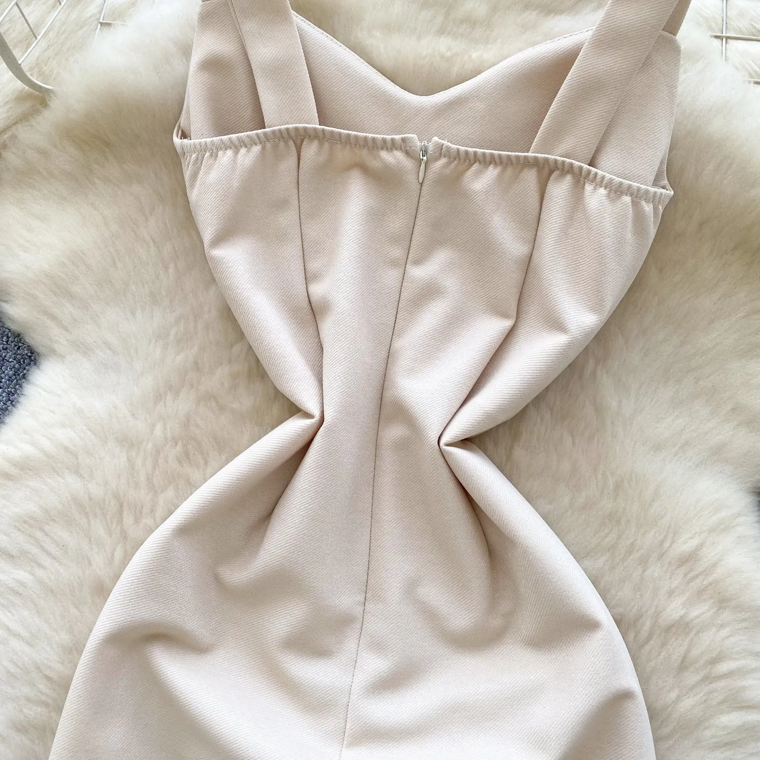 Mesh Patchwork Fishtail Slip Dress