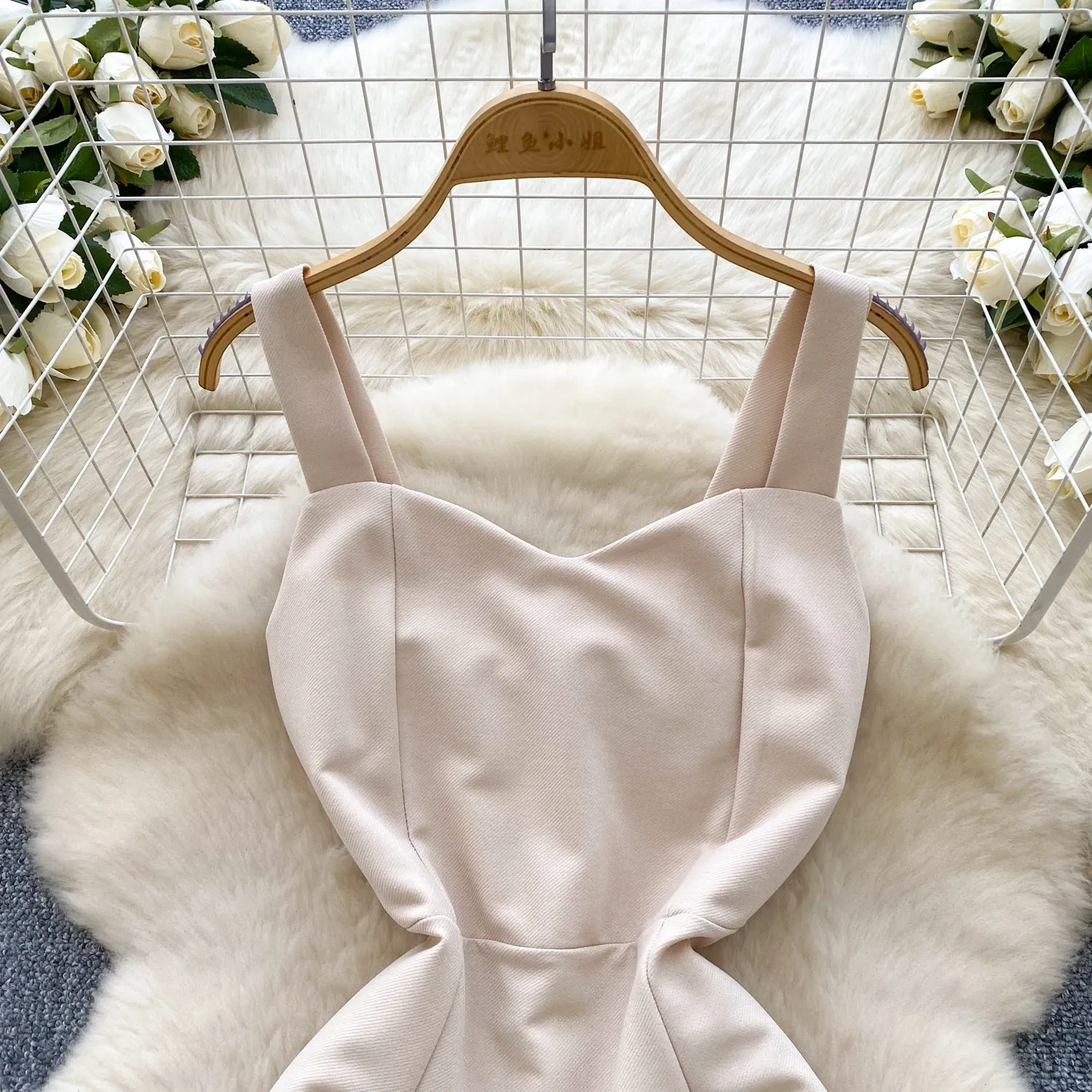 Mesh Patchwork Fishtail Slip Dress